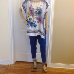 Floral Scarf Tunic Top